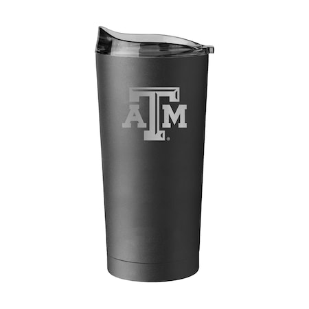 Logo Brands Texas A&M 20oz Etch Black Powder Coat Tumbler 219-S20PT-BLK-9